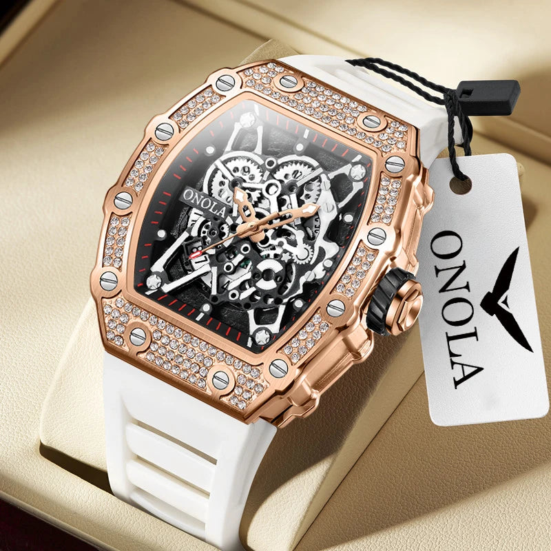 ONOLA ON3827D – Montre Quartz Homme | Sport & Business, Bracelet Silicone, Étanche 3 Bar