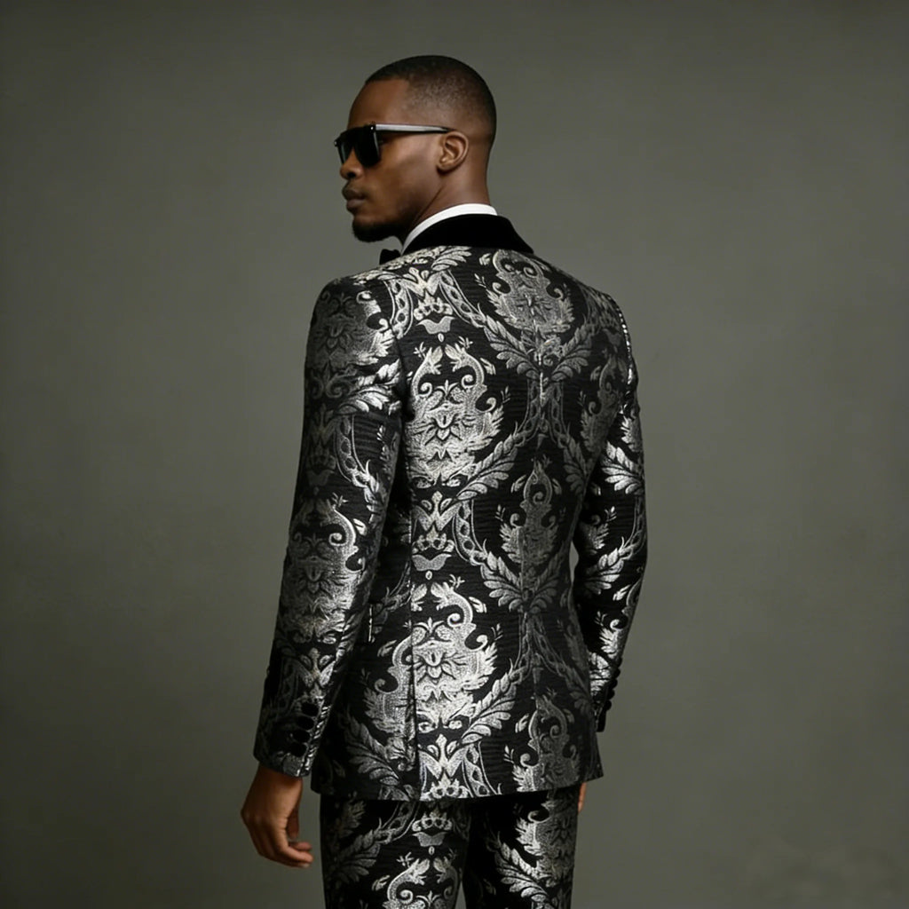 Costume Velours Jacquard Homme – CLEVI Paris
