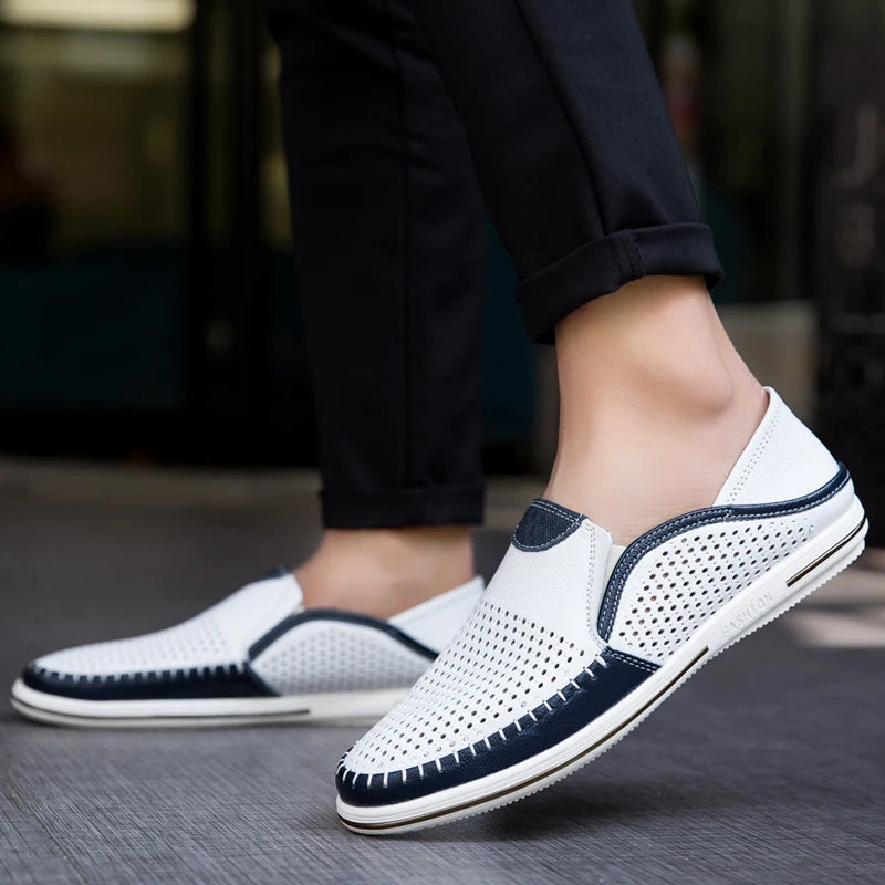 Mocassins Homme Cuir Véritable Respirants – CLEVI Paris