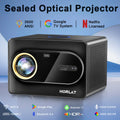 HORLAT X04 GTV Projecteur Google TV Android 14 1080P 4K 3500 ANSI Optique Fermée WiFi 6 BT 5.4 Son 30W – CLEVI Paris