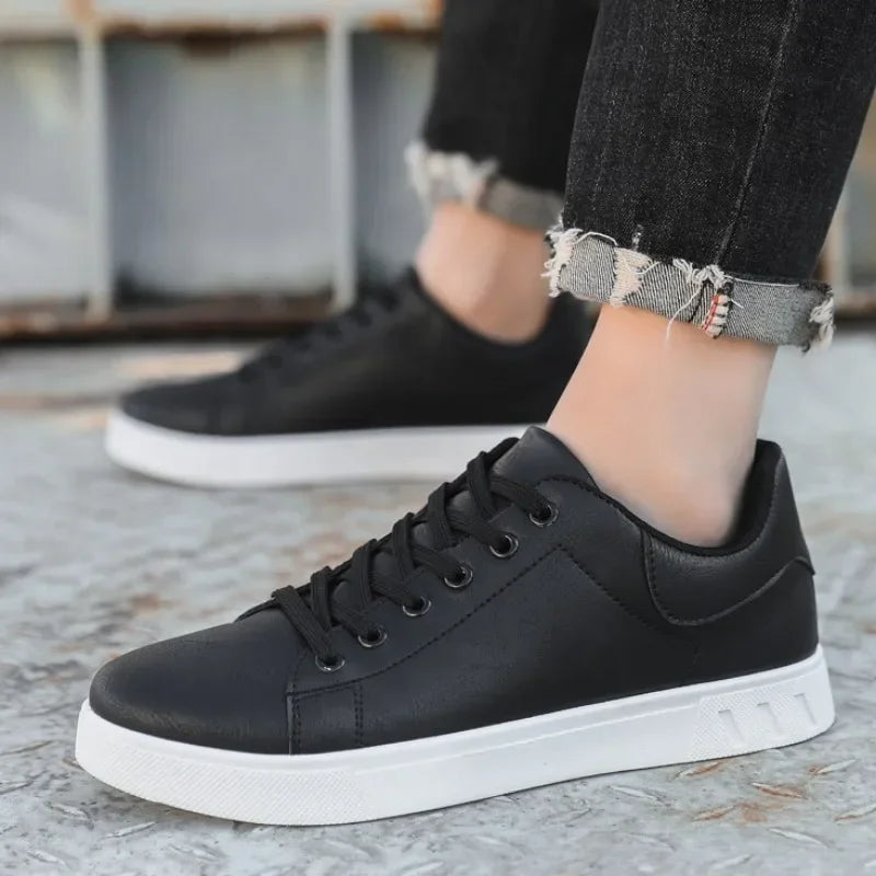 Mocassin Casual Homme Style Britannique – Cuir Synthétique, Lacets
