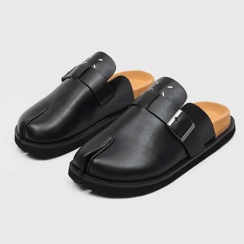 Mocassins Tabi Homme Cuir Slip-On Bout Fendu – CLEVI Paris
