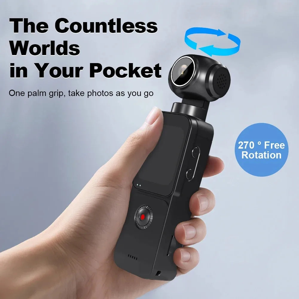 Caméra d'Action 5K – Écran Tactile 1,69" Objectif 270° Capteur Sony 18MP WiFi EIS Micro Ext. Vlog Sport – CLEVI Paris