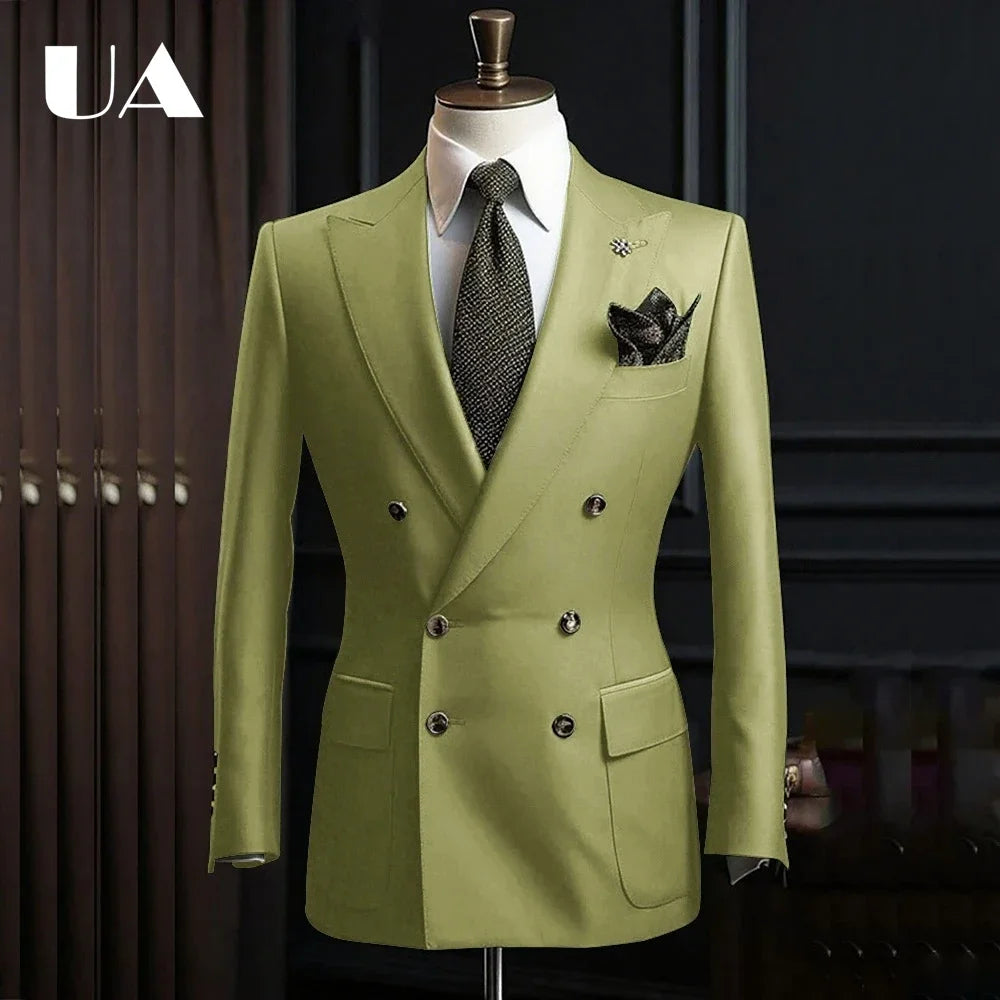 Veste Longue Croisée Homme Uni – CLEVI Paris