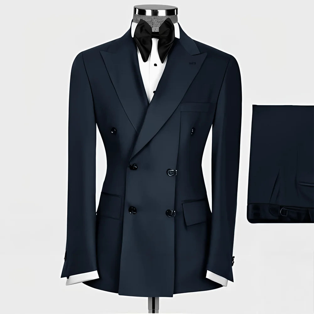 Costume Homme 2 Pièces Slim Fit – Blazer Revers Pointu, Smoking Mariage & Cérémonie