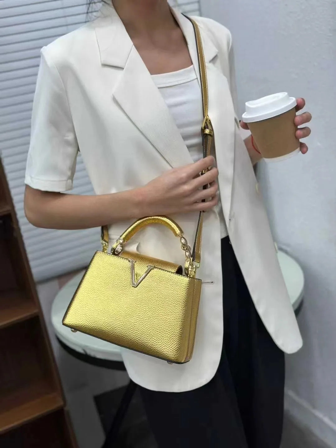 Sac Bandoulière Femme Tissu Tote Classique Élégant 8 Coloris – CLEVI Paris