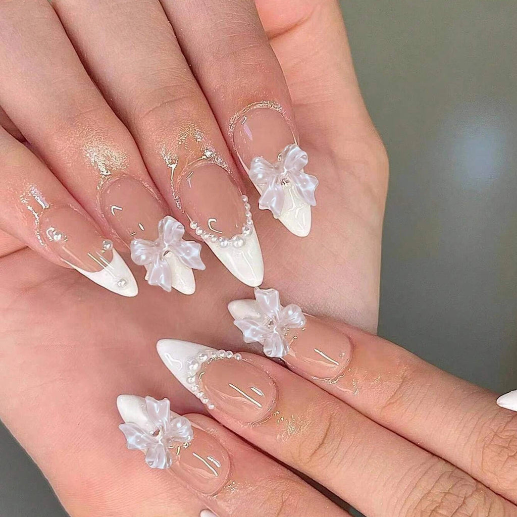 Faux Ongles Press-On Style French | Lot de 24, Forme Carrée – CLEVI Paris