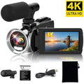 Caméscope AEVYVKV 4K 48MP – Stabilisation EIS, Zoom 18x, Micro Intégré, Portable, Idéal Débutants & Étudiants – CLEVI Paris