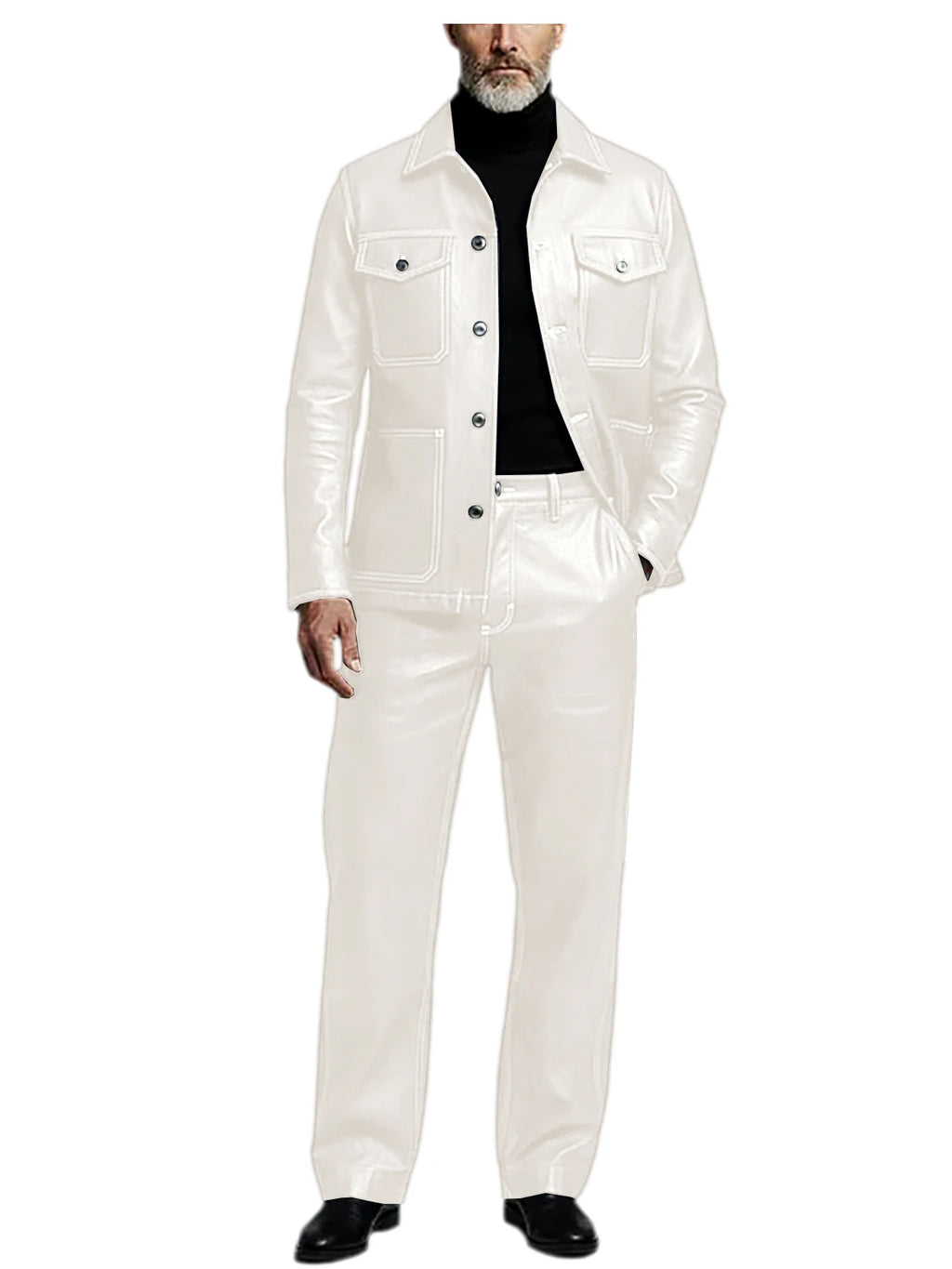 Ensemble Cuir PU Homme 2 Pièces – CLEVI Paris