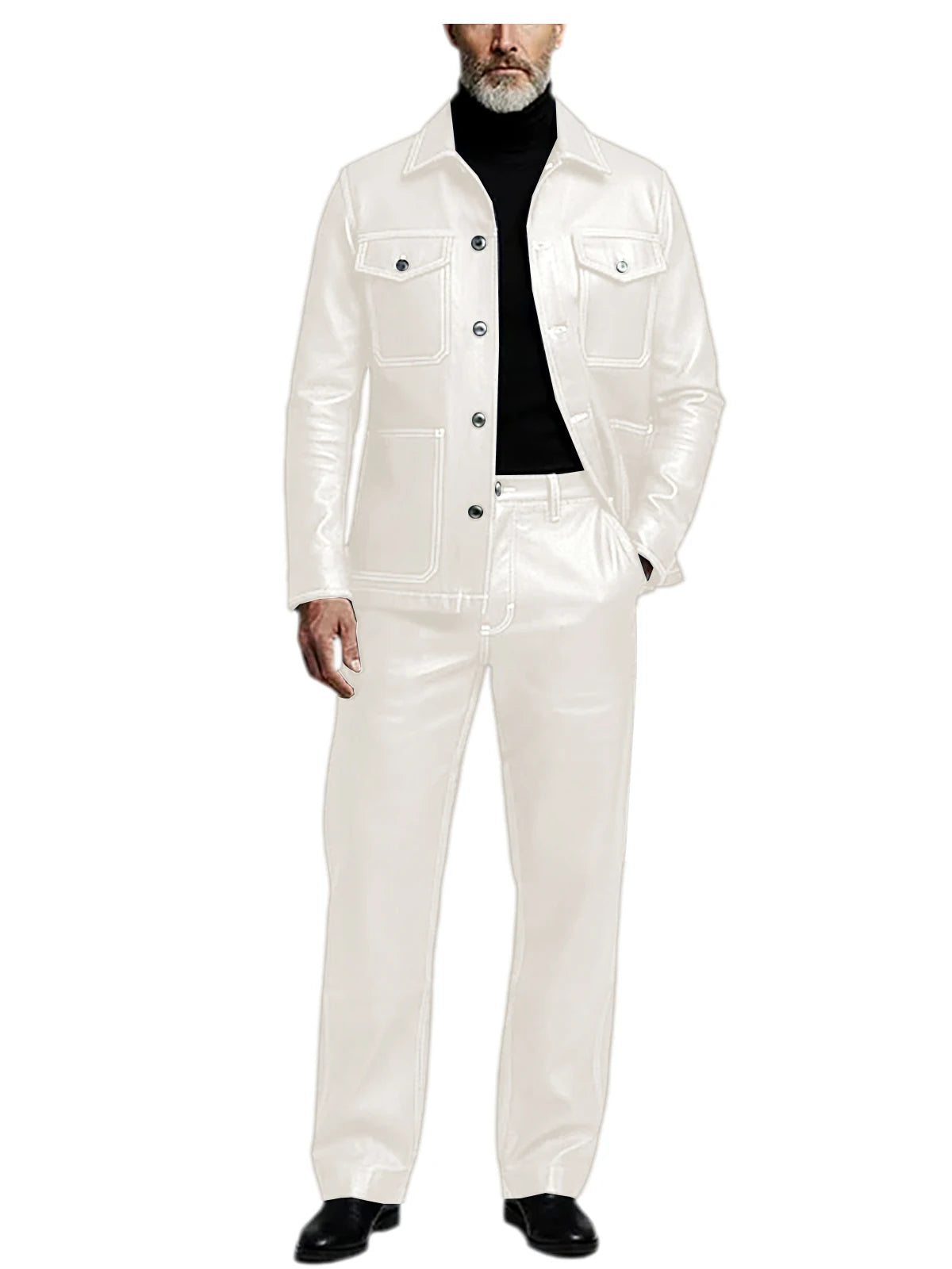 Ensemble Cuir PU Homme 2 Pièces – CLEVI Paris