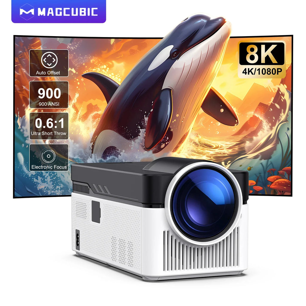 Magcubic HY450 Projecteur Ultra Courte Focale Android 14 1080P 8K 900 ANSI WiFi 6 BT 5.4 – CLEVI Paris