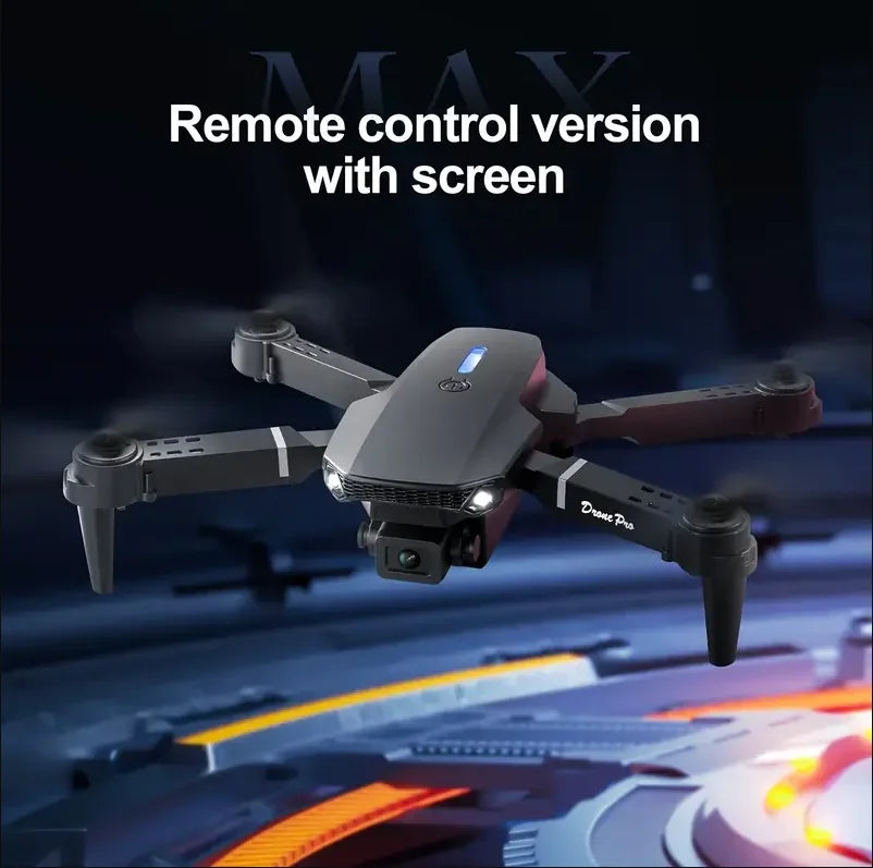 Drone E88 Pro 2025 – Double Caméra HD, Écran Intégré, GPS, Décollage Automatique – CLEVI Paris