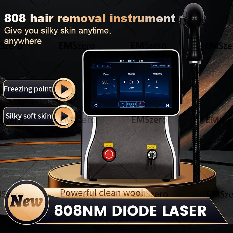 Machine Laser Diode Soprano FAC 4500W–5000W 3 Longueurs d’Onde 755/808/1064nm Épilation Permanente Sans Douleur – CLEVI Paris