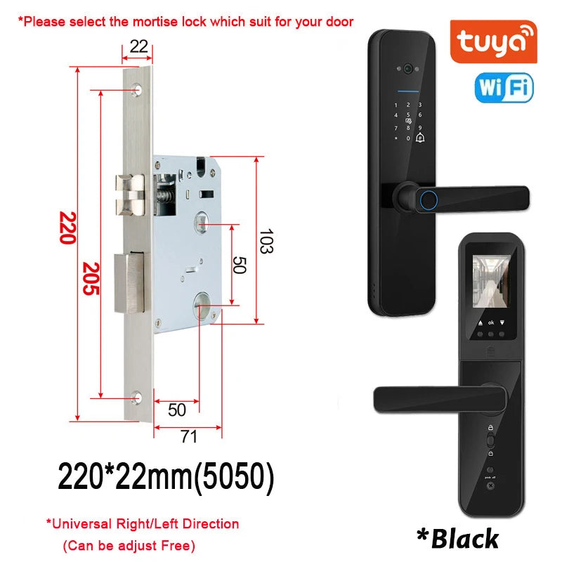 Serrure Connectée XSDTS F8 Judas HD Caméra Intercom WiFi Tuya – CLEVI Paris