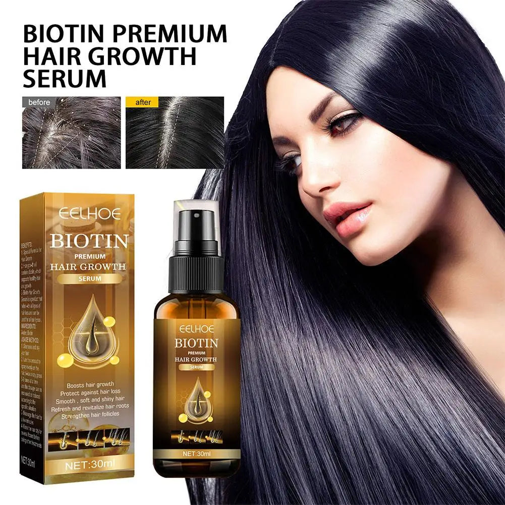 Spray Anti-Chute Capillaire à la Biotine – Soin Cuir Chevelu, Repousse & Épaississement 30ml