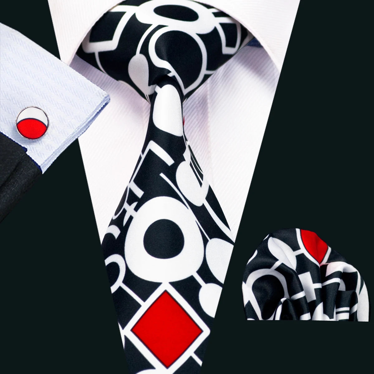 Ensemble cravate homme imprimée avec accessoires – CLEVI Paris