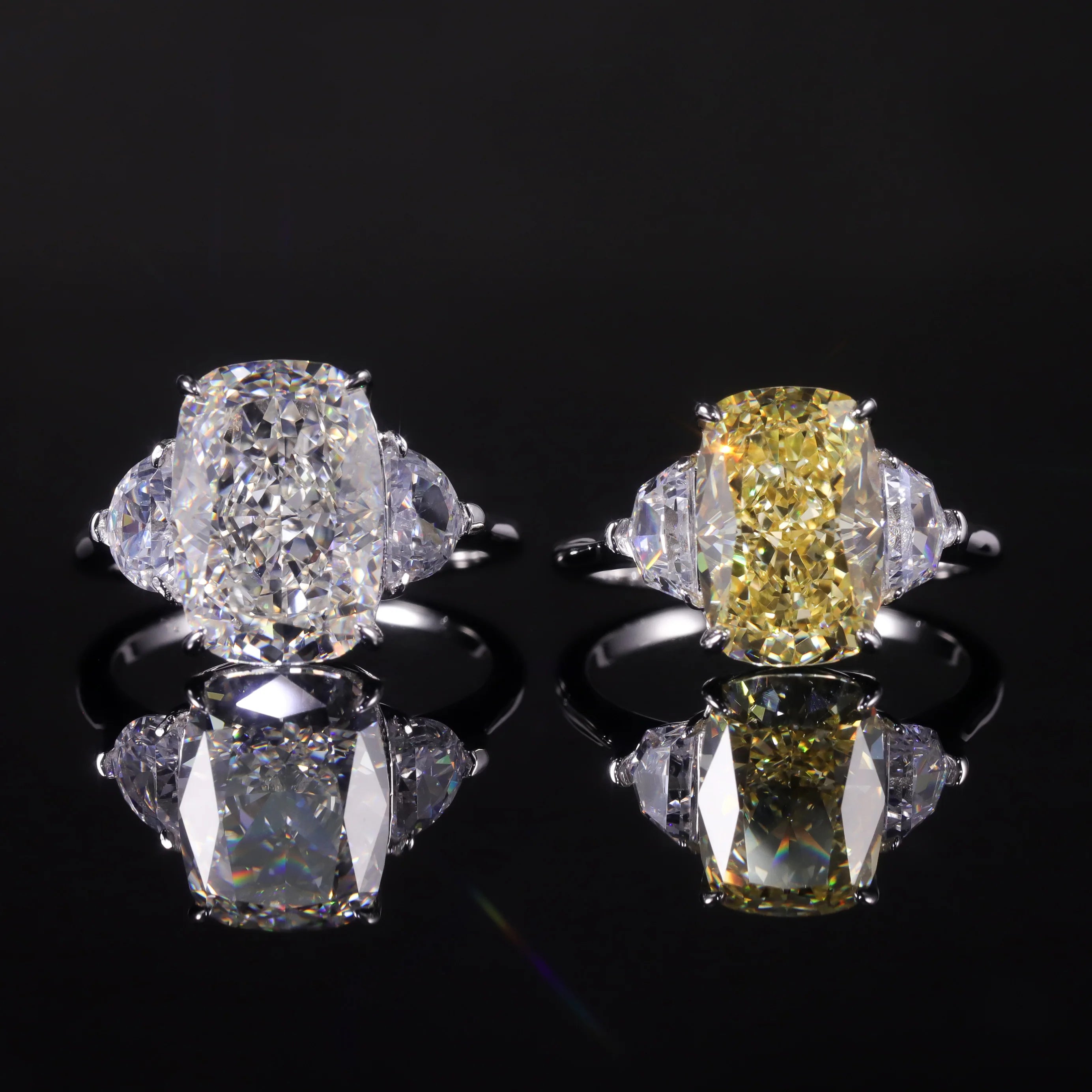 Bague Trois Pierres Argent 925 | Zircon Diamant – CLEVI Paris
