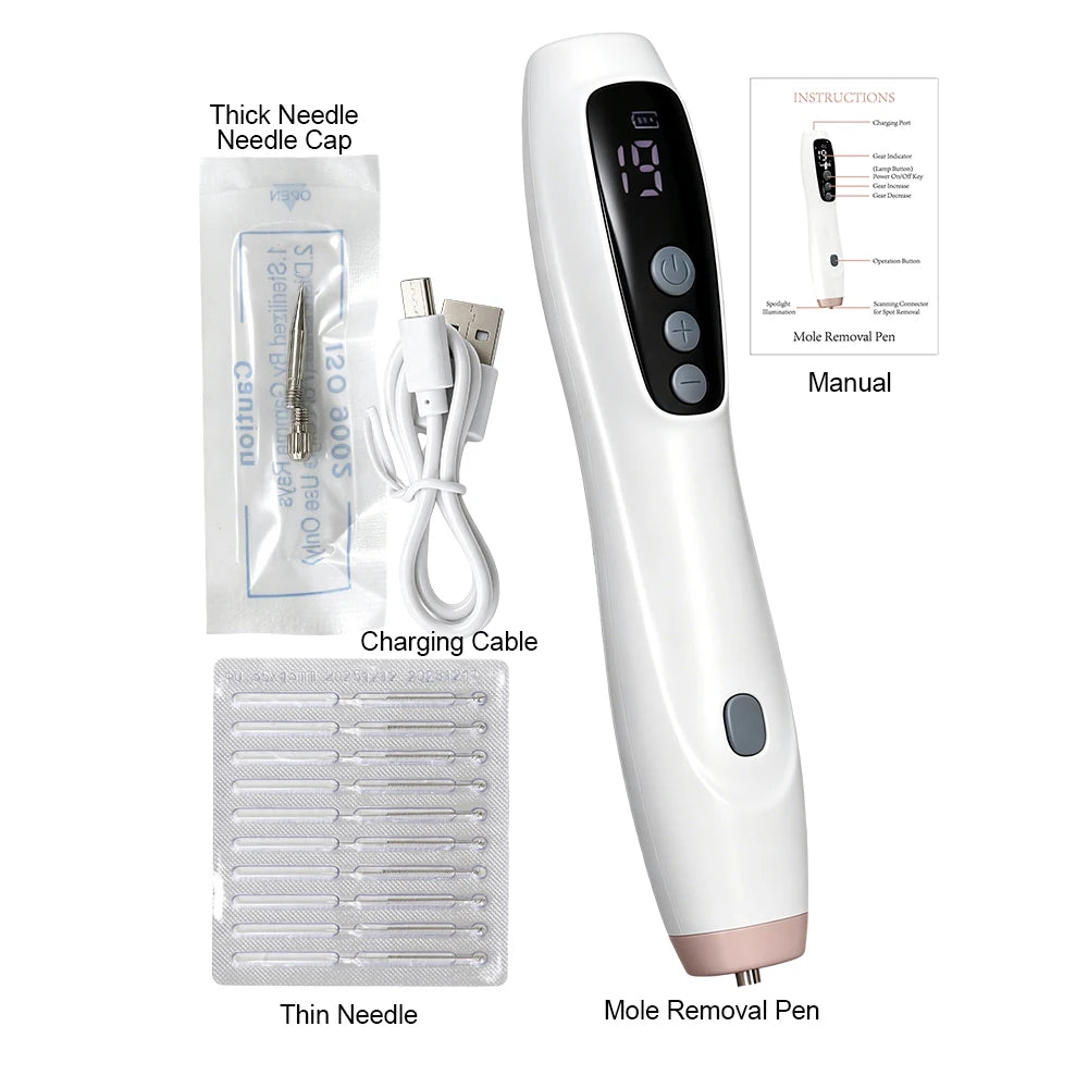 Stylo Plasma Professionnel Anti-Taches Verrues Grains de Beauté 9 Niveaux USB – CLEVI Paris