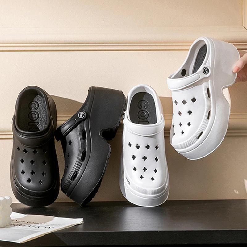 Sabots Compensés Femme EVA | Talon 5–8 cm, Antidérapants, Été – CLEVI Paris
