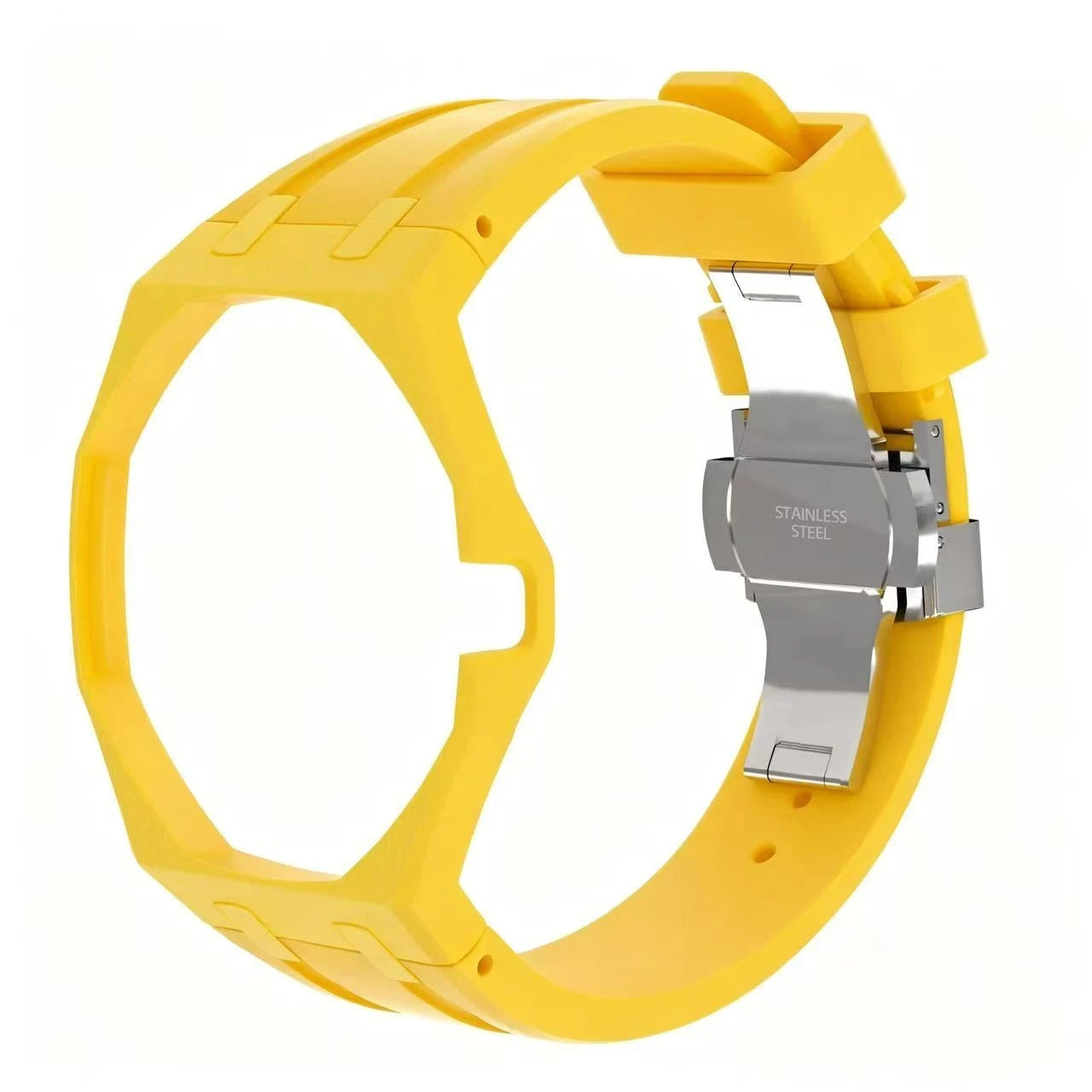 Kit Bracelet FKM + Boîtier Céramique Compatible Swatch x AP Royal Oak Boucle Déployante – CLEVI Paris