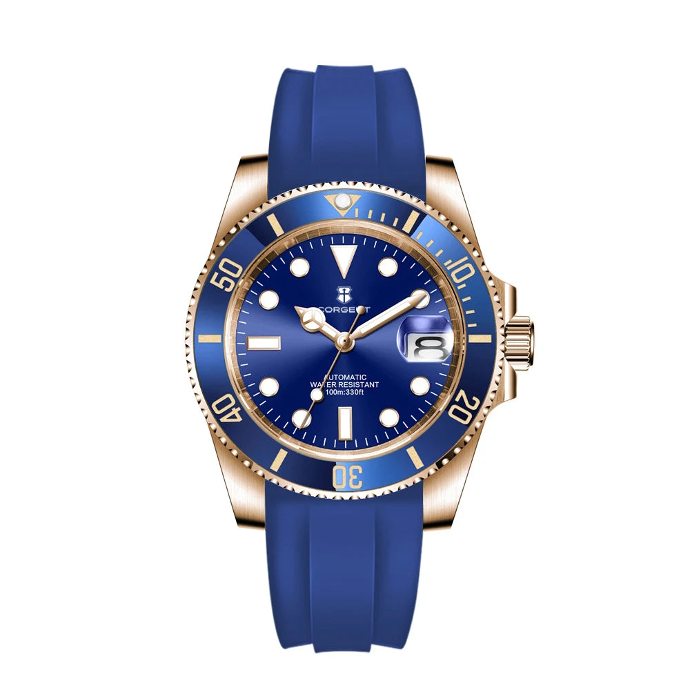 Montre Automatique Homme Corgeut 40mm Mouvement Japonais Saphir – CLEVI Paris