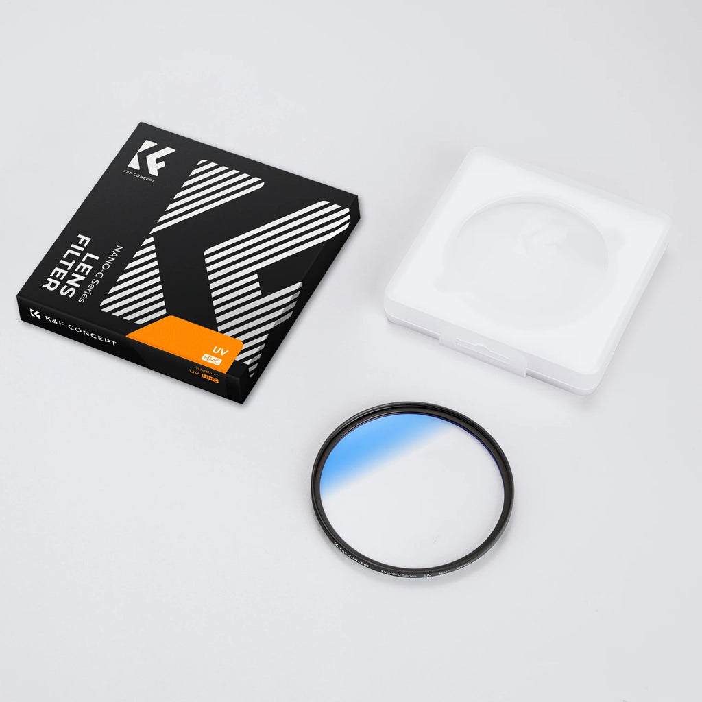 Filtre UV MC Ultra-Slim K&F Concept — Verre Optique Multi-Couches, 37mm à 82mm | CLEVI Paris