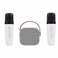 Machine Karaoké Bluetooth KTV – 1 ou 2 Micros Sans Fil, HiFi 3D, LED, Enfants & Adultes