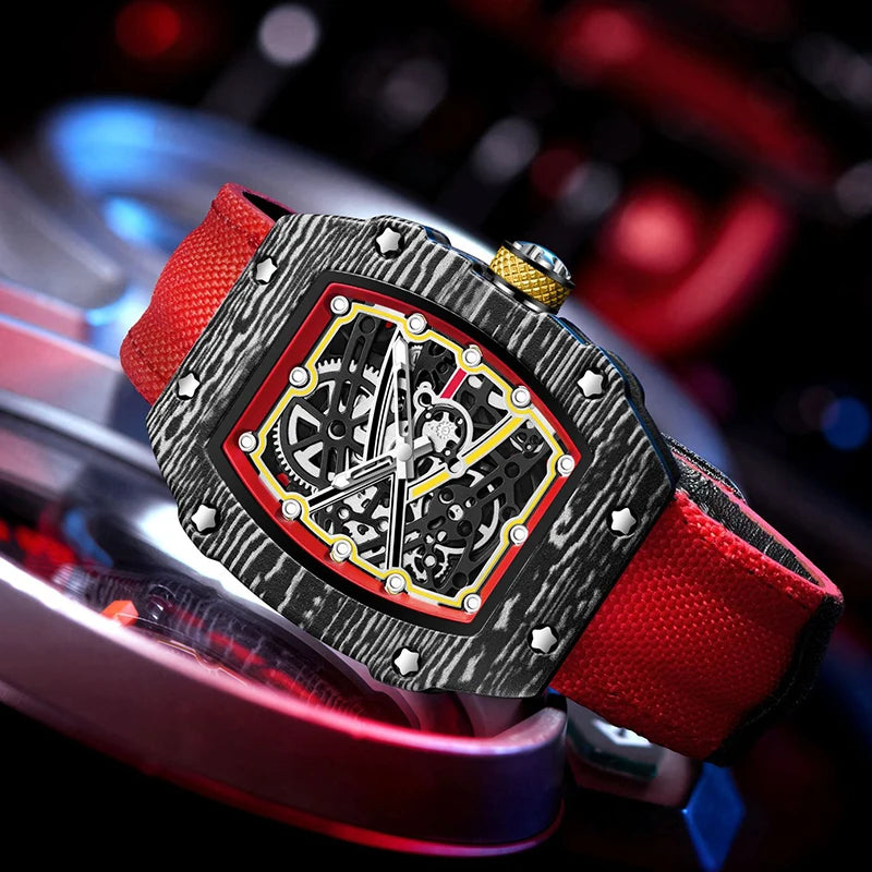 Montre Quartz Unisexe G-2301 – Ultra-Fine Tonneau, Bracelet Nylon & 8 Coloris Sport