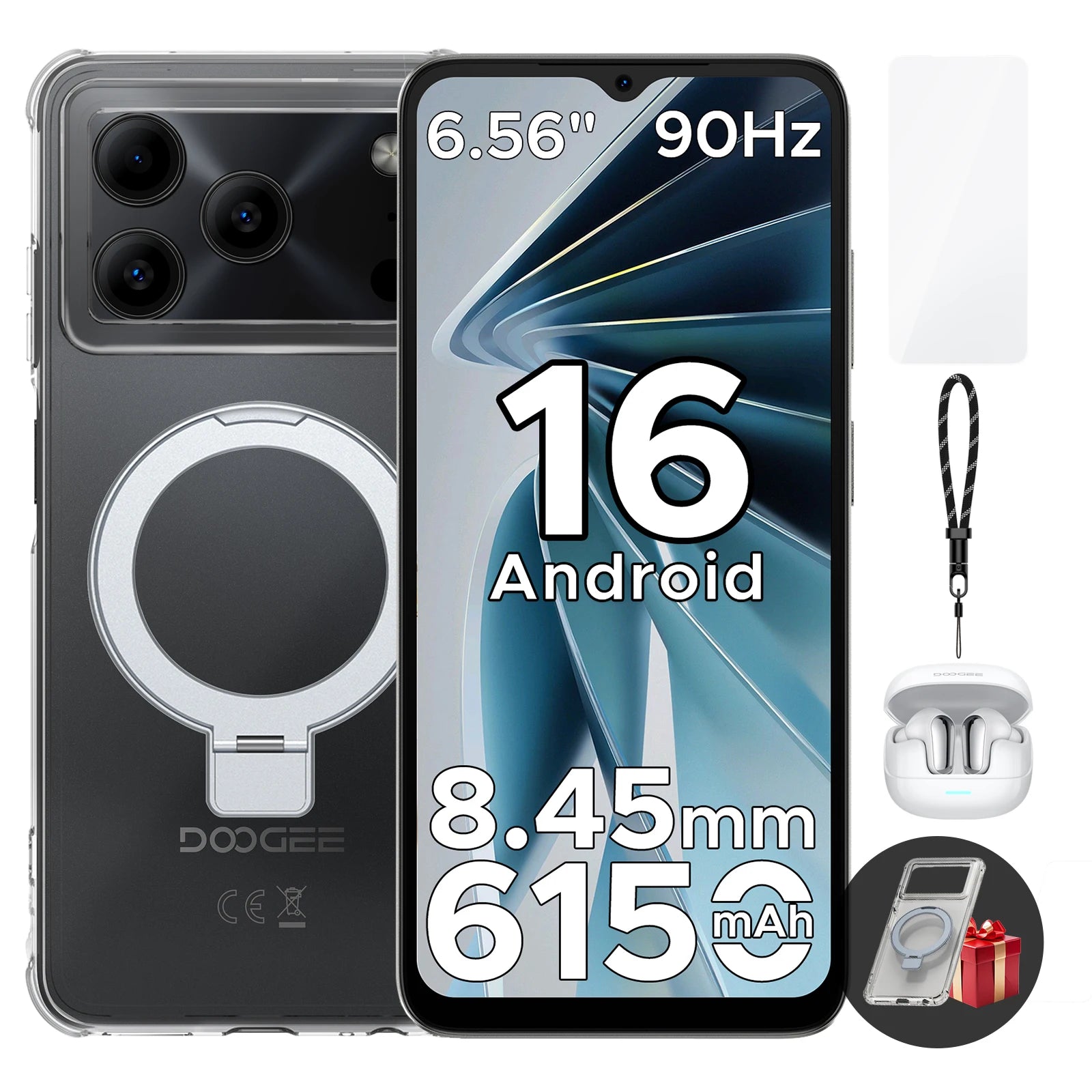 DOOGEE Note 56 – Smartphone Android 16 | 6150mAh | 24Go RAM | 6,56" | Double SIM
