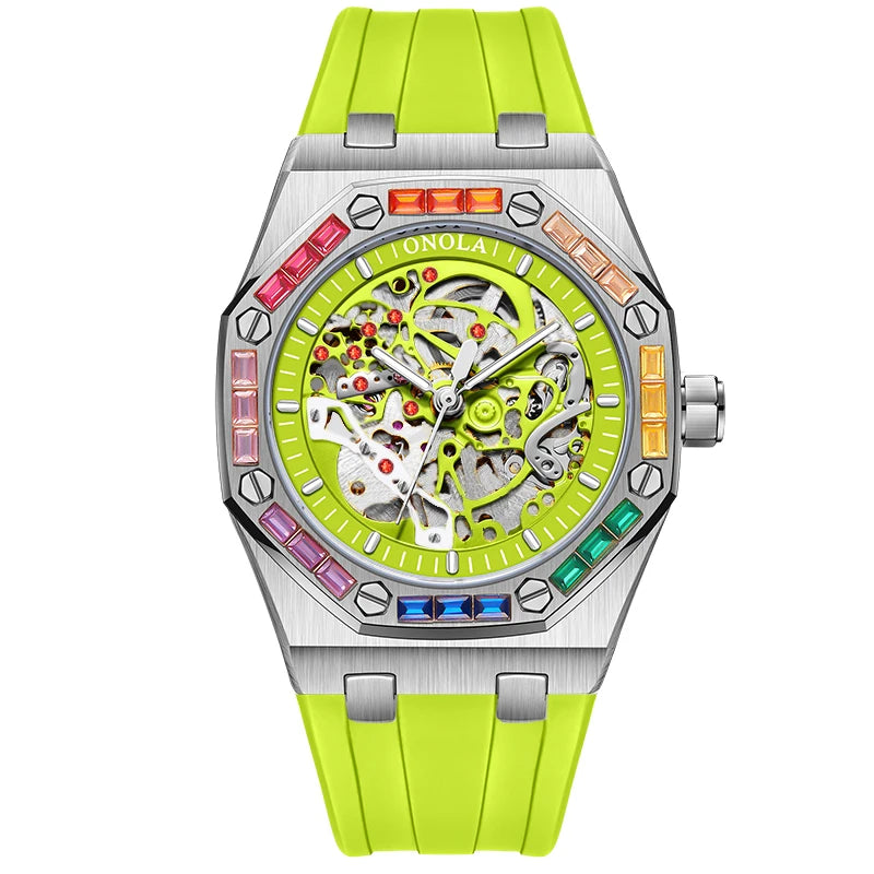 ONOLA ON3834D – Montre Automatique Homme | Style Militaire, Lumineux, Étanche 3 Bar