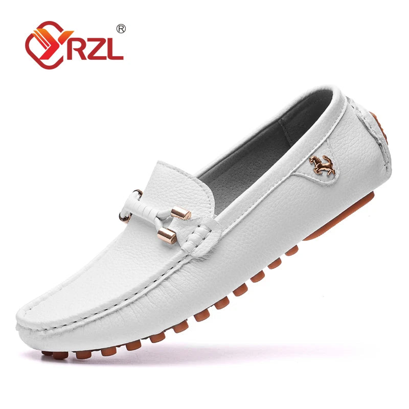 Mocassins Homme Cuir PU YRZL – Chaussures Plates Slip-On Respirantes Grande Taille 37-48 – CLEVI Paris