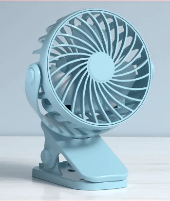 Mini ventilateur de bureau à clip rechargeable – CLEVI Paris