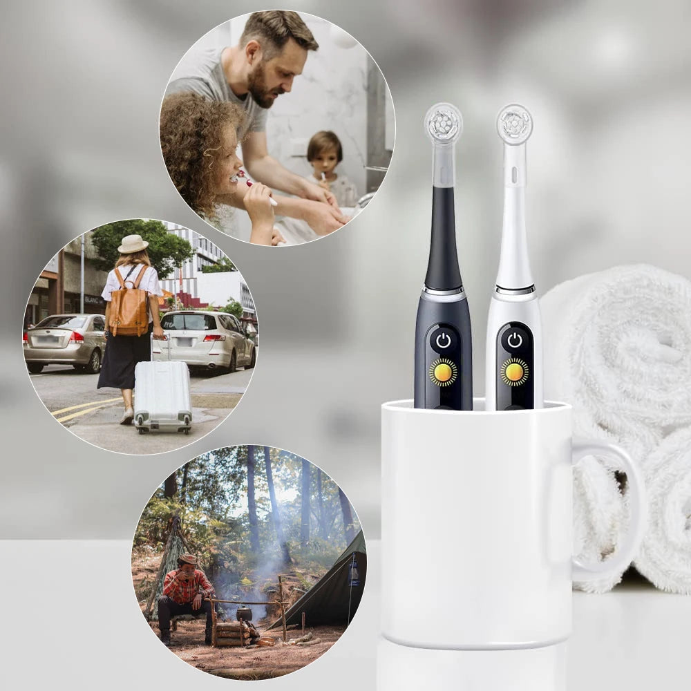 Protège-Têtes Brosse à Dents Électrique Oral-B – Compatible iO Séries &amp; Têtes Rondes Sans BPA Pack 4 ou 8 – CLEVI Paris