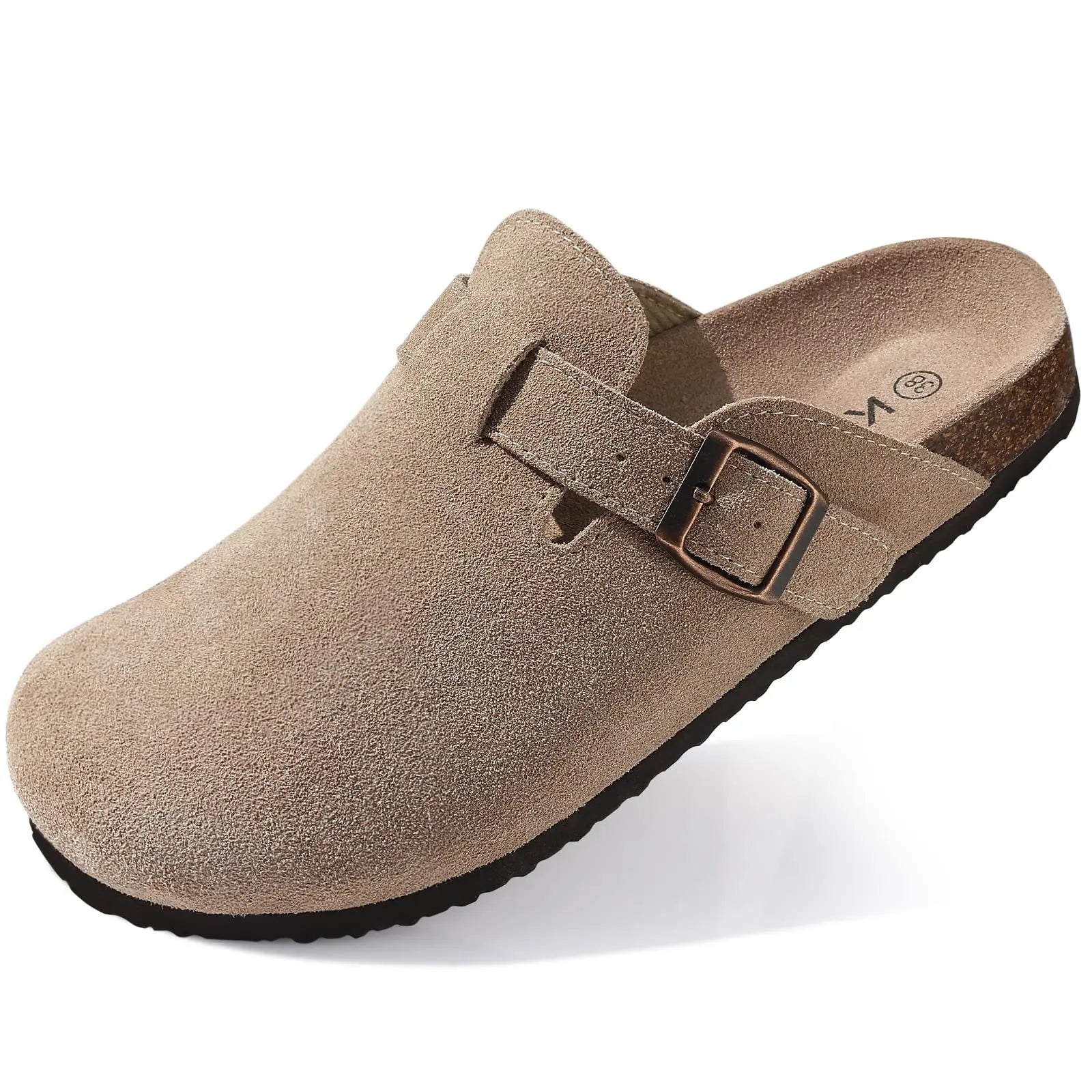 Chaussons Mules Suède Unisexe Semelle Liège & Support Voûte | 21 Coloris, Tailles 36-46 – CLEVI Paris
