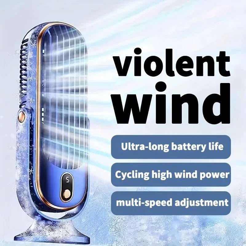 Ventilateur de Bureau Portable Double Moteur Grande Batterie USB Camping & Voyage – CLEVI Paris