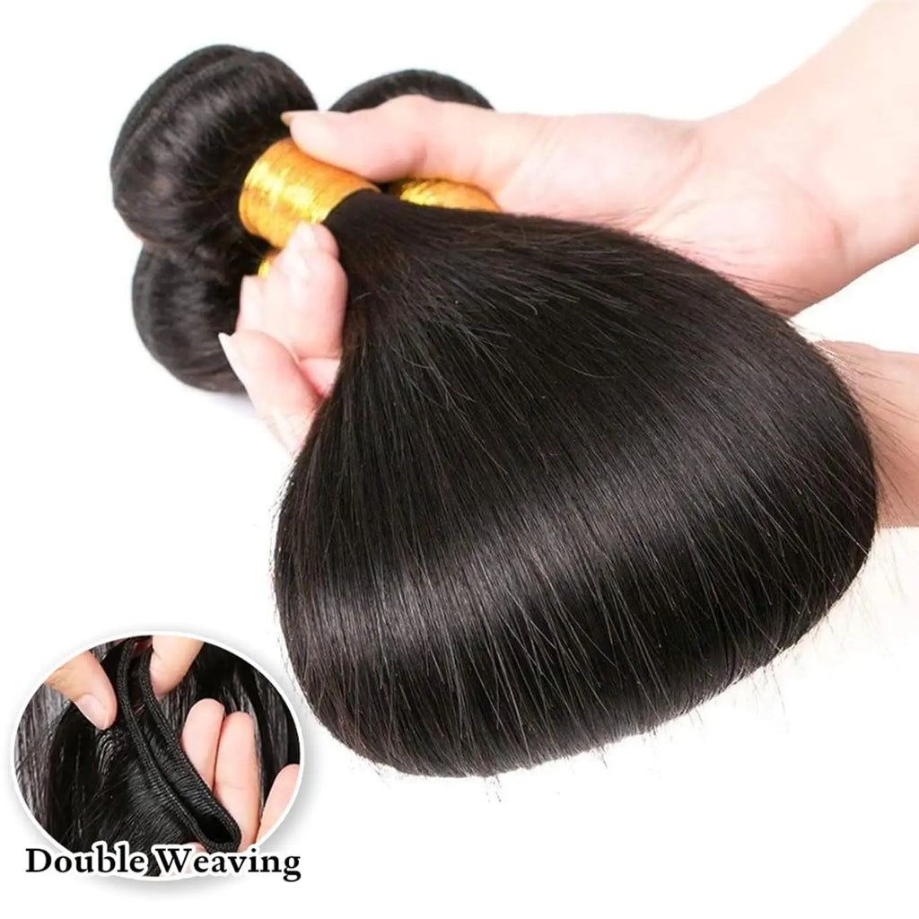 Bundles Lisses Cheveux Humains Brésiliens Remy Hair Noir Naturel – CLEVI Paris