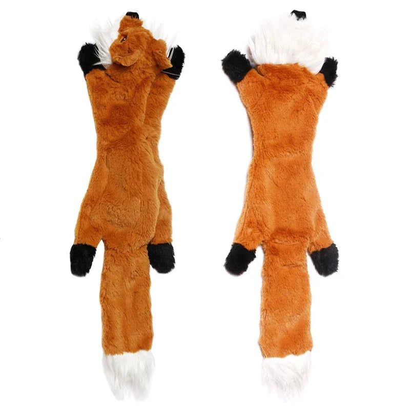 Jouet Chien 45cm – Peluche Animale Sans Rembourrage avec Squeakers – CLEVI Paris