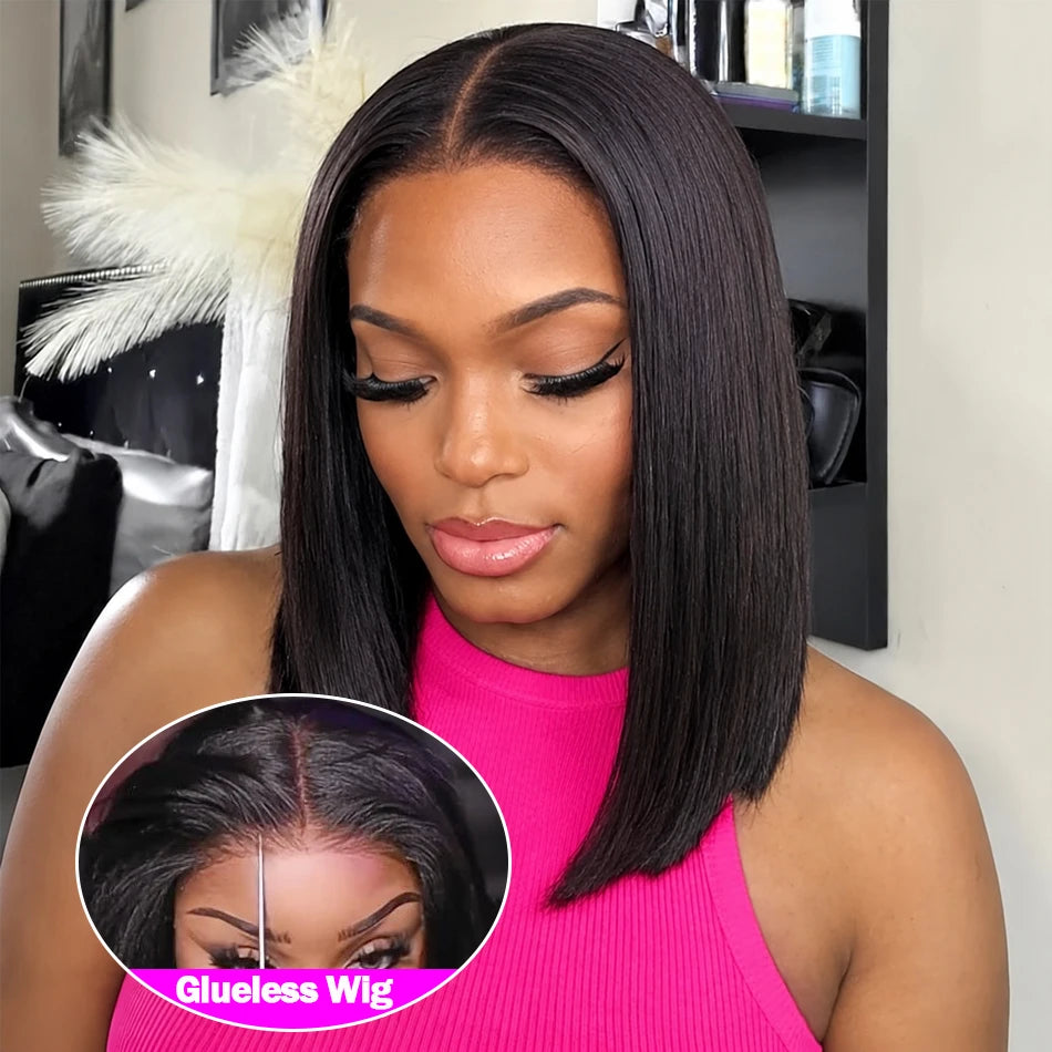 Perruque Bob Straight HD Lace 13x4 Cheveux Humains Femme – CLEVI Paris