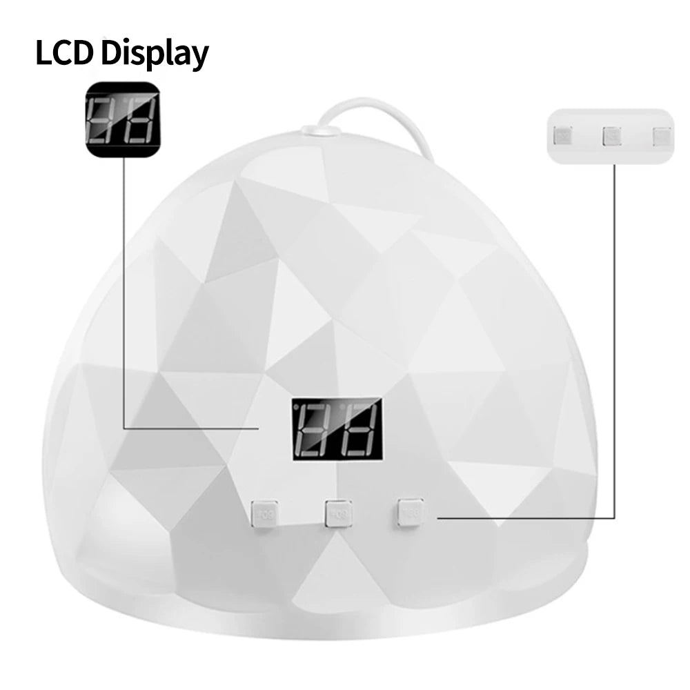 Lampe UV LED 88W Ongles Gel — 18 LEDs, Minuterie 60/80/99s, Protection Yeux | CLEVI Paris