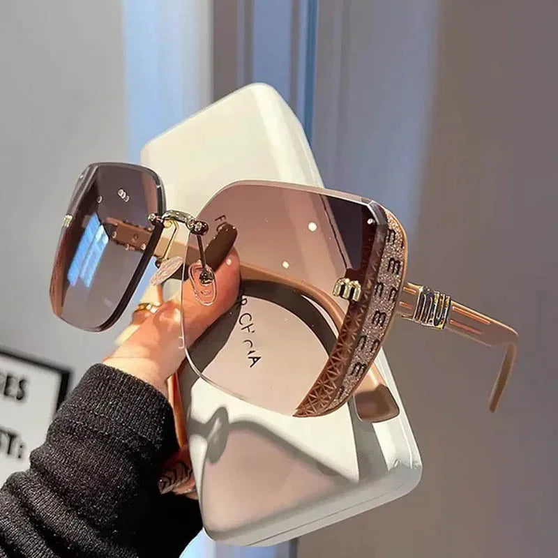Lunettes de Soleil Carrées Vintage Dégradé UV400 Monture Résine Femme – CLEVI Paris