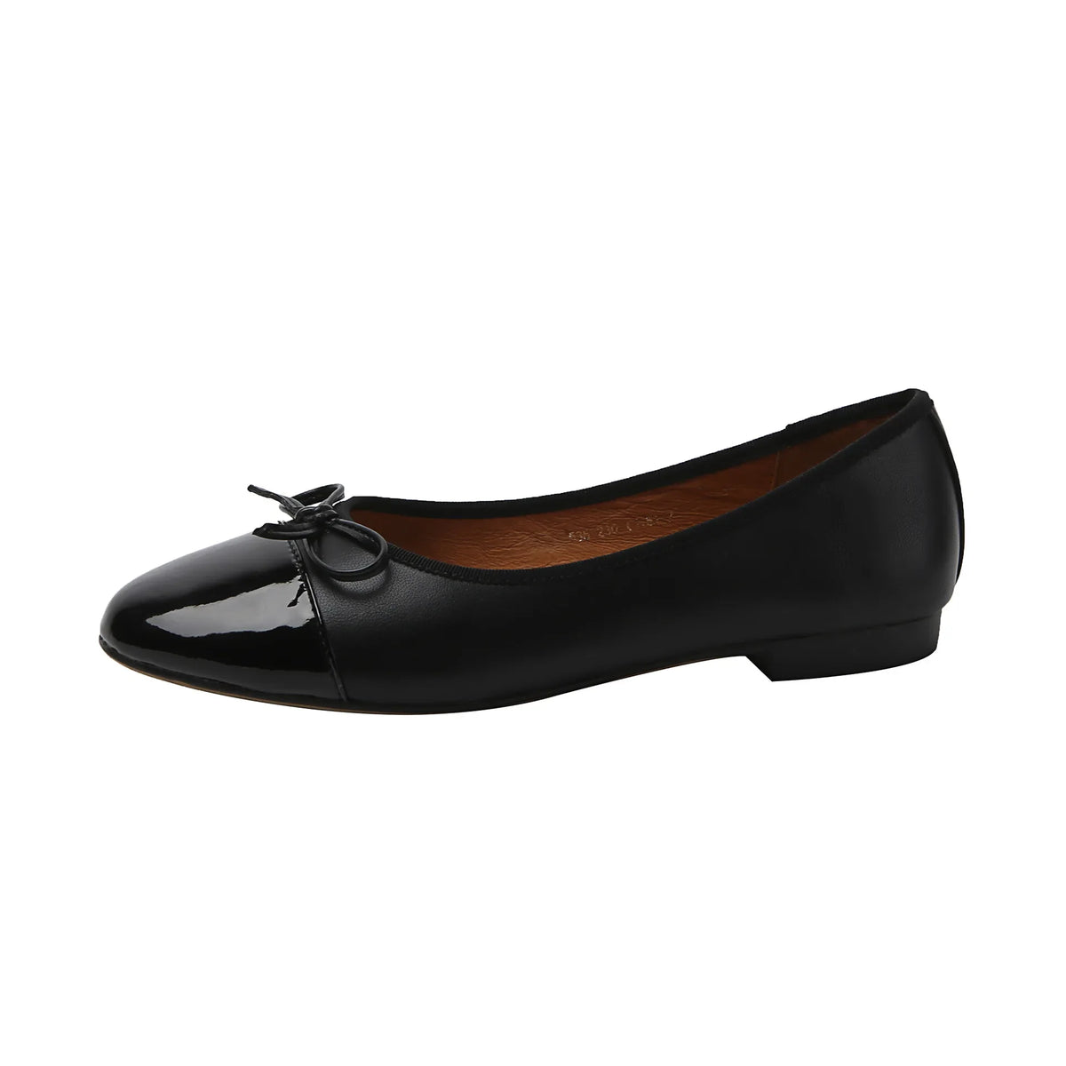 Ballerines femme en cuir à nœud et bout rond – CLEVI Paris