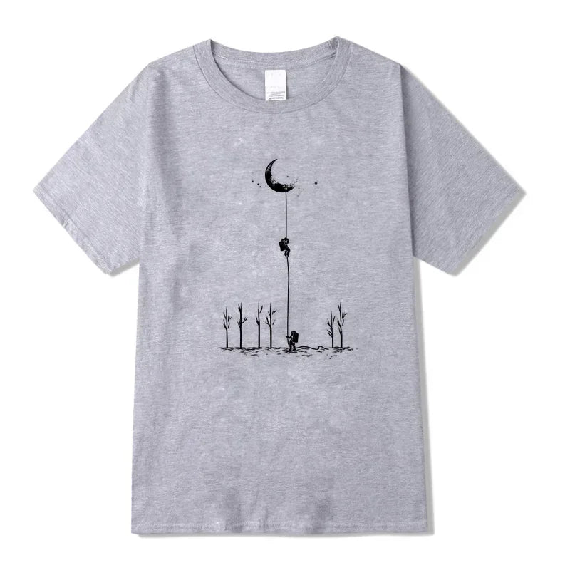 T-Shirt Homme Imprimé Astronaute Hip-Hop Coupe Loose Col Rond 11 Coloris – CLEVI Paris