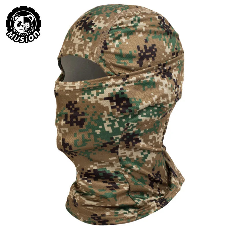 Cagoule Masque Facial Camouflage | Polyester Knit, Cyclisme, Ski, Chasse – CLEVI Paris