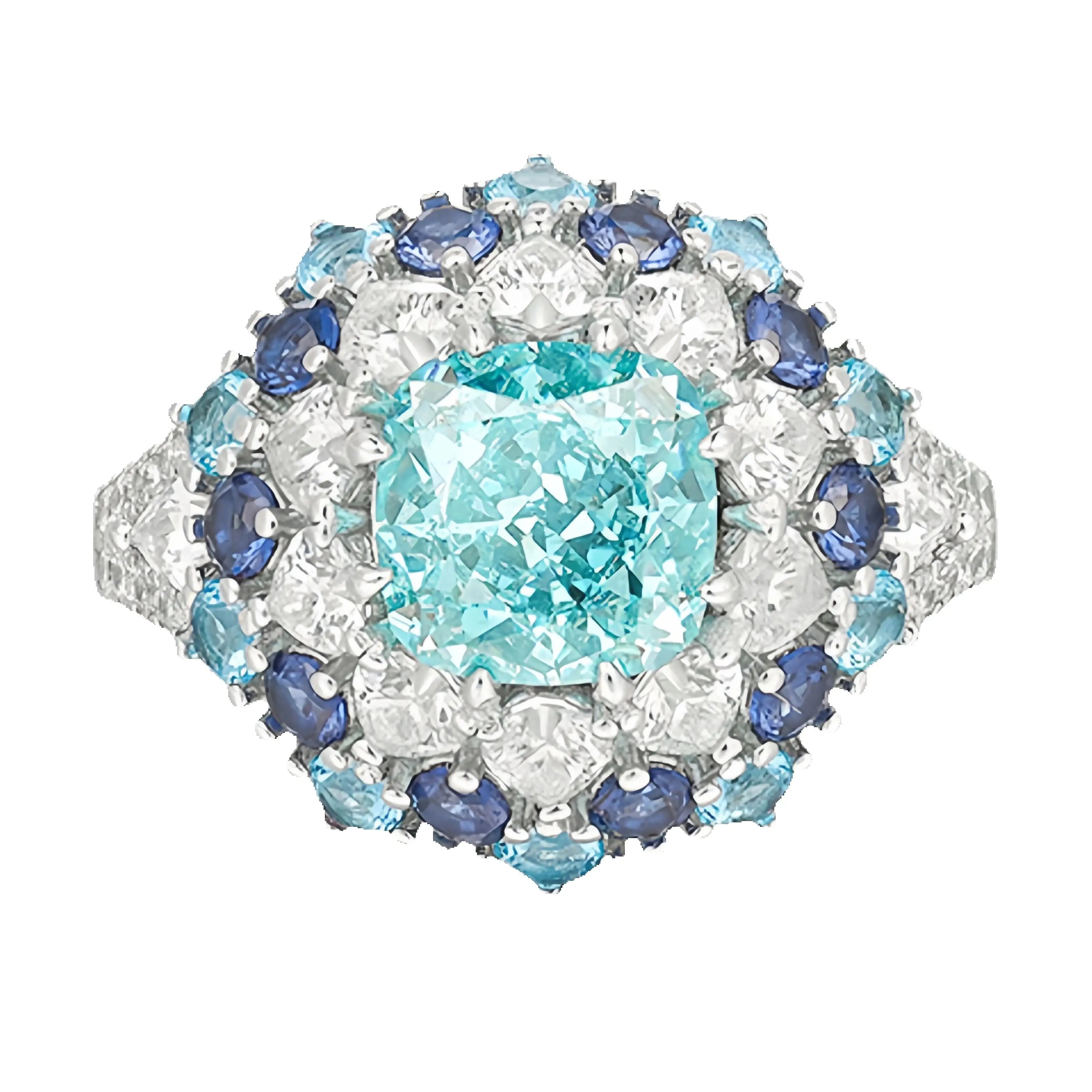 Bague Argent 925 Saphir Paraiba – CLEVI Paris