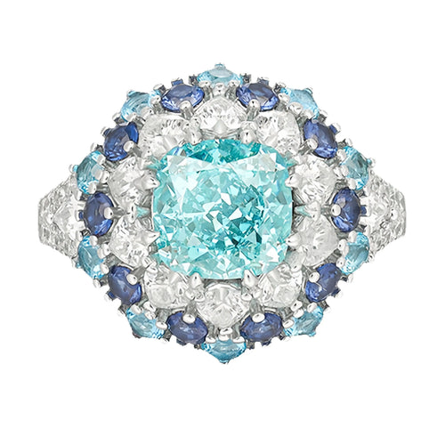 Bague Argent 925 Saphir Paraiba – CLEVI Paris