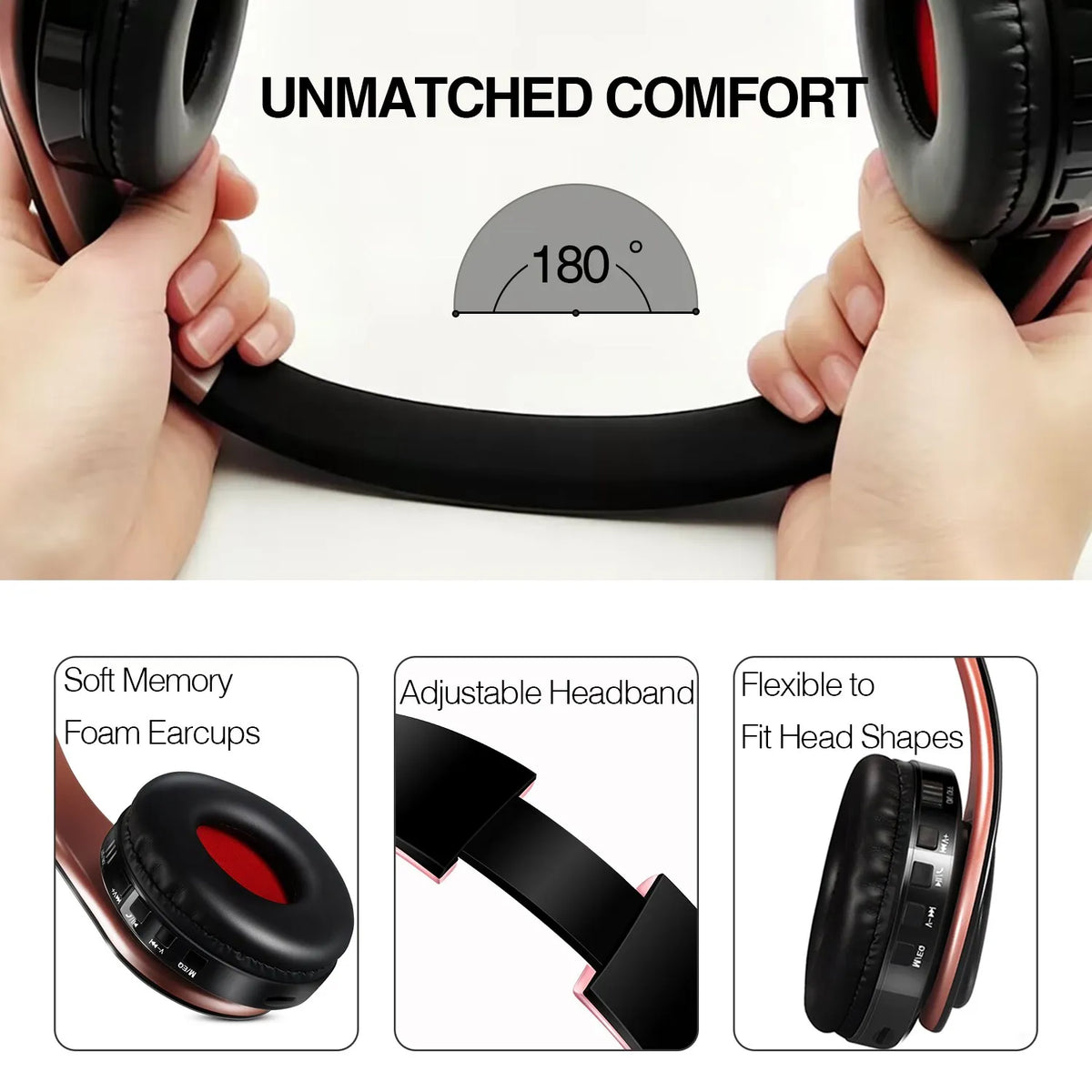 Casque Bluetooth AYVVPII FM & Carte TF – CLEVI Paris
