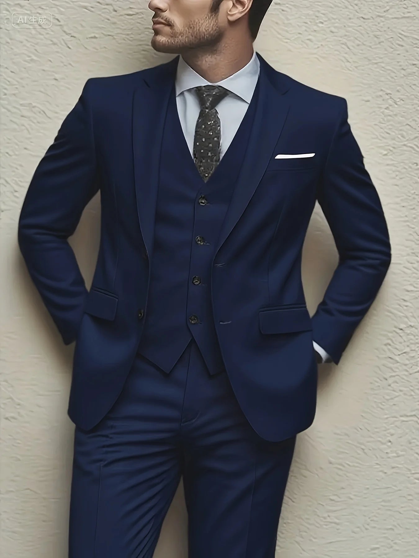 Costume 3 Pièces Homme Veste Gilet Pantalon – CLEVI Paris