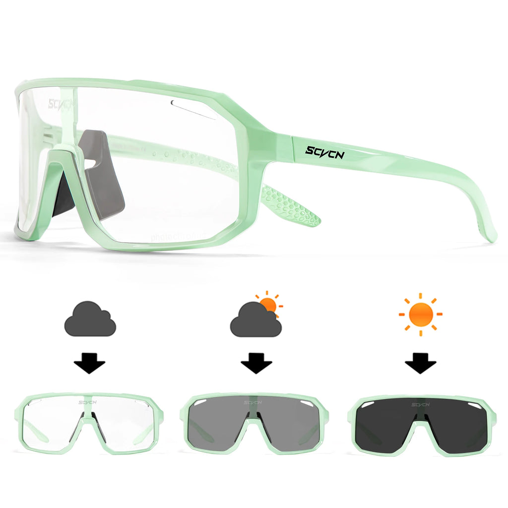 Lunettes de Cyclisme Photochromiques TR-90 | UV400, Verres Polycarbonate, Vélo Randonnée Outdoor, Unisexe – CLEVI Paris