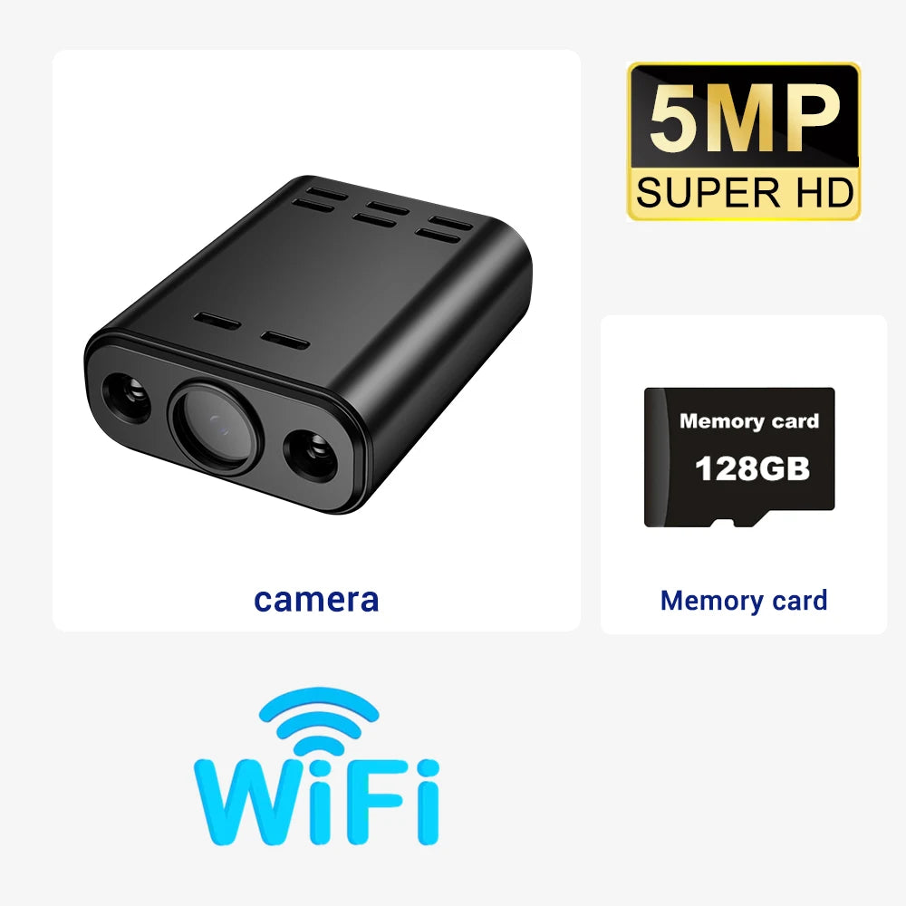Mini Caméra de Surveillance PEGATISAN – 5MP WiFi Vision Nocturne IR 10m Détection IA Alertes App O-Kam Pro 33mm – CLEVI Paris