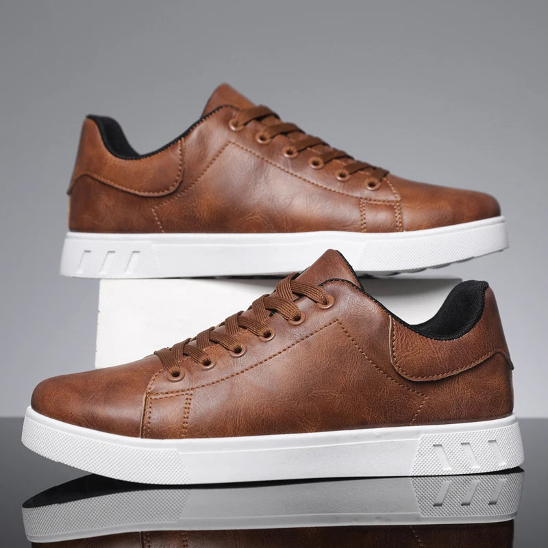 Chaussures Skate Homme Minimalistes Cuir Artificiel Semelle Souple 2 Coloris Grandes Tailles – CLEVI Paris